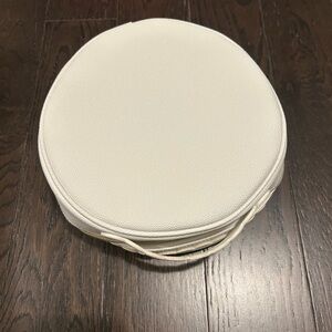 Round White Leather Bag